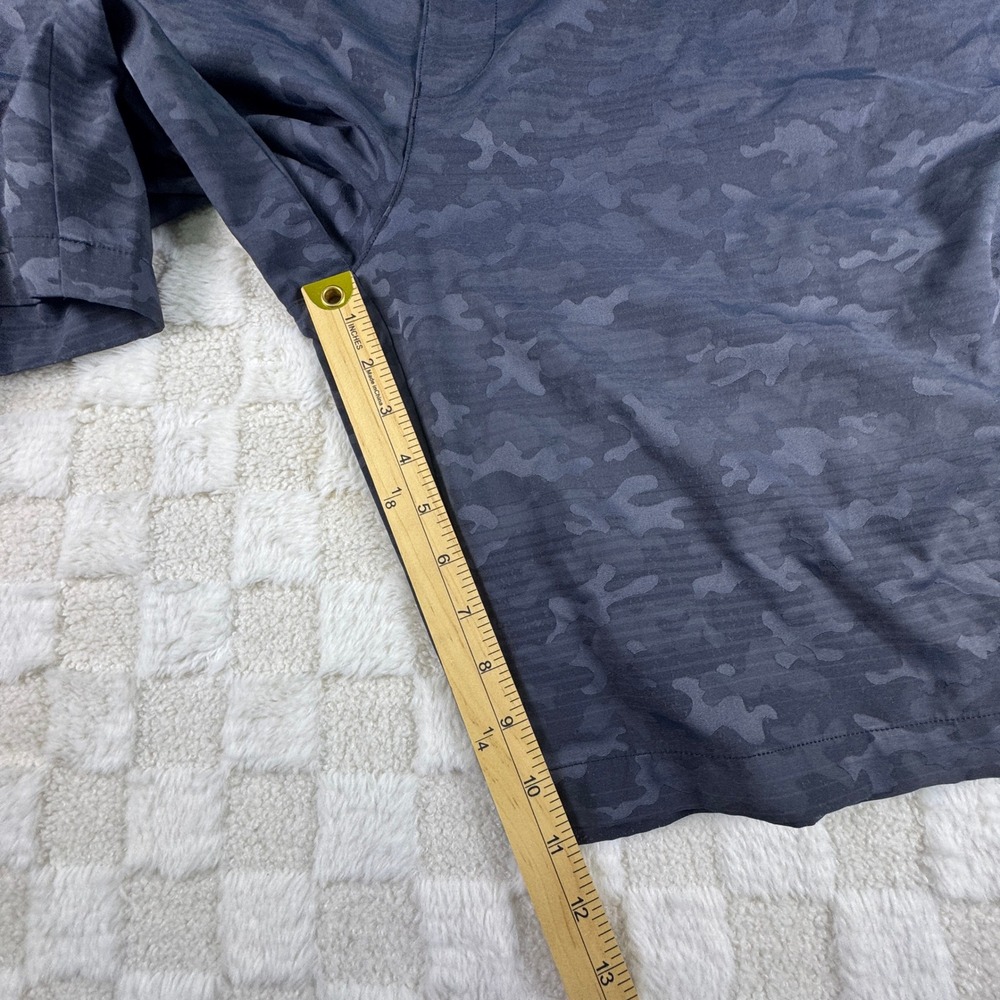 Peter Millar Mens 46R Navy Blue Camo Performance Golf Shorts Stretch Flat Front - Picture 2 of 11